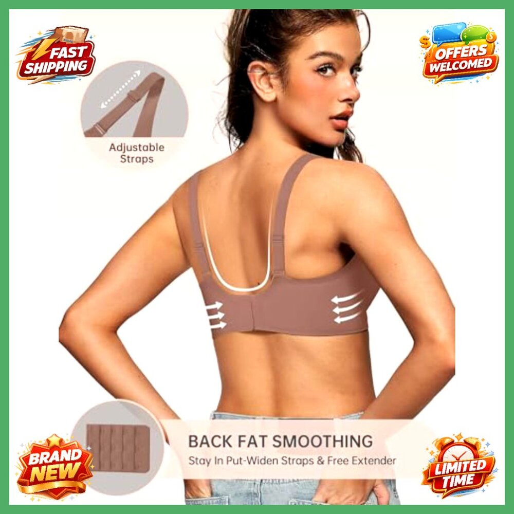 Wireless Deep V Bra Seamless Supportive Comfortab… - image 3